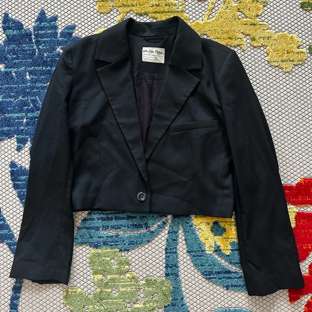 FREE PEOPLE We The Free Block Party Blazer in Black